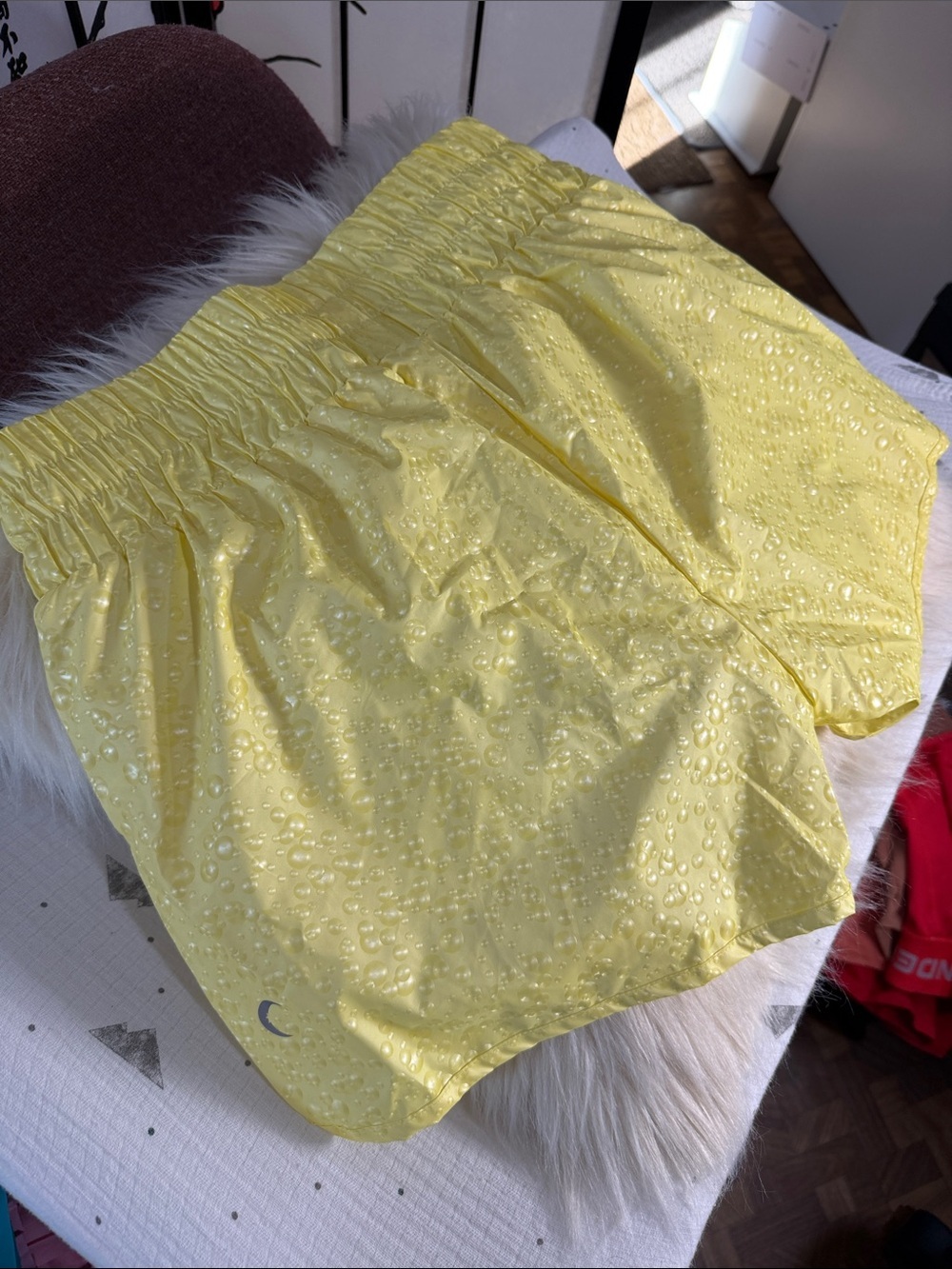 ZYIA Bright Yellow Elastic-Waist Athletic Shorts - Picture 5 of 6